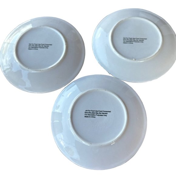 Set of 3 Coffee Decorative Collector Plates Latte Cappuccino Mocha Themes 8" - Picture 2 of 8